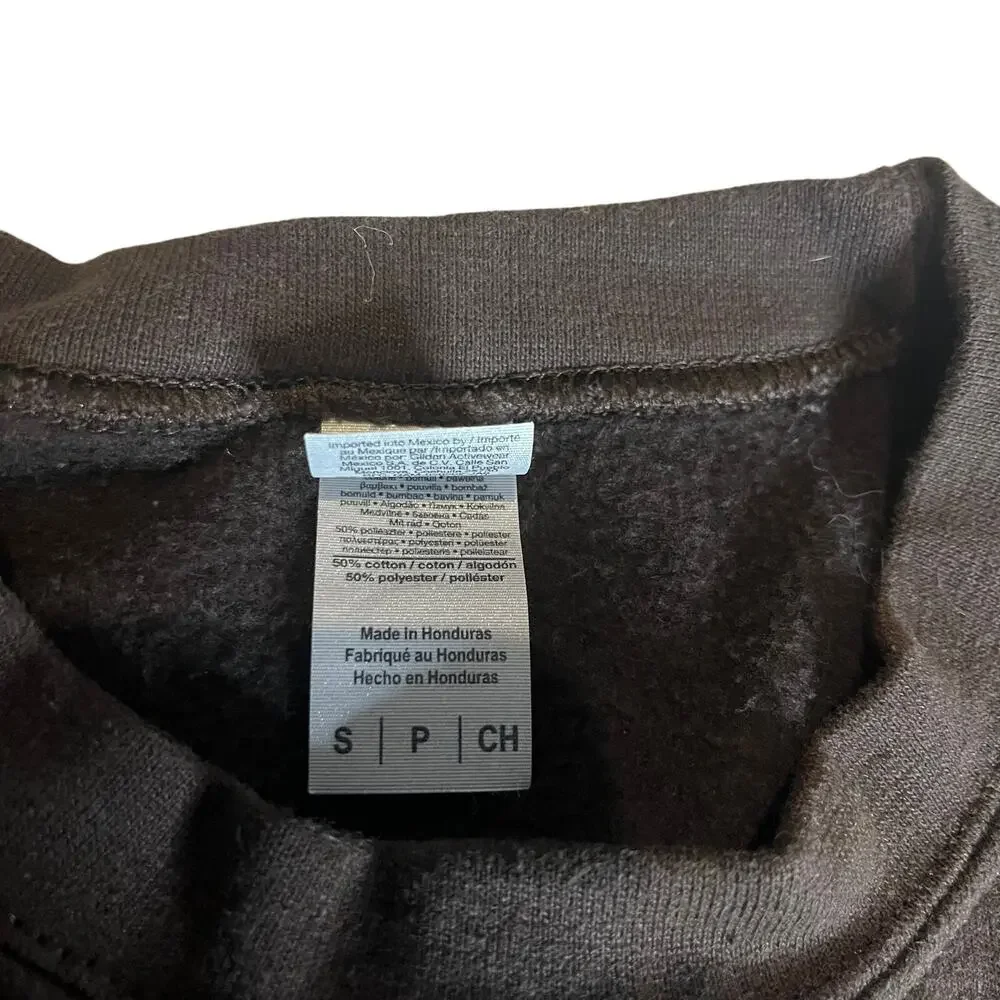 Nike Skeleton Embroidered Crewneck Dark Brown Cozy Graphic Sweatshirt Sz Small - Picture 7 of 8
